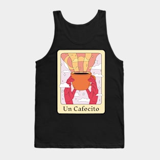 Cafecito Lover Spanish Latino Mexican Lottery Style Tank Top